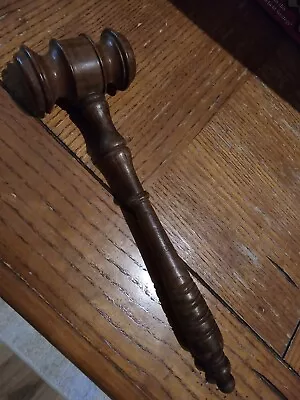 Vintage Wooden Gavel Court Judge Auctioneer Gavel 9.5  • $9.99