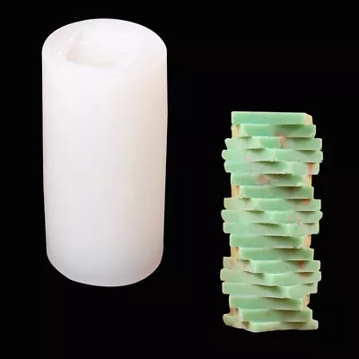 Square Geometry Spiral Candle Silicone Mold Soap Aromatherapy Making Handmade • $11.79