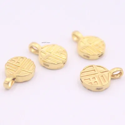 1pcs Pure 999 24K Yellow Gold Pendant For Women 3D Small Blessing Charm /0.3g • $117.91
