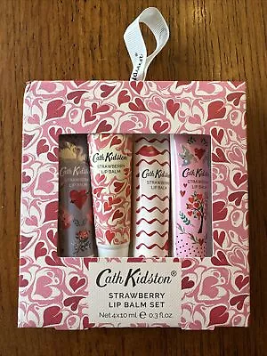 Heathcote & Ivory Cath Kidston - WITH LOVE - STRAWBERRY - LIP BALM SET Of 4 NIB • $21.95