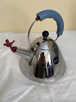Alessi Michael Graves Kettle With Bird Whistle Blue Handle 9093 • $160