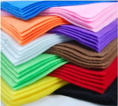  A4 Felt Fabric Sheets For Arts And Crafts Many Colours & Quantities • £2.09