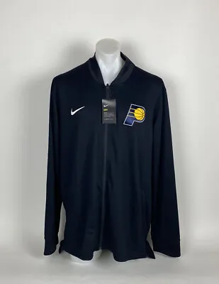 Indiana Pacers Mens Nike Basketball Jacket 2xlt Full Zip 859074-010 Black/gold • $49