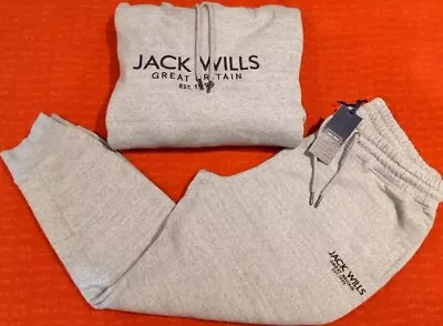 JACK WILLS Men  Fleece Lined Tracksuit  Set Hoodie And Joggers.  • £65