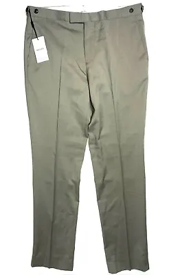 REISS Mens Shell Nords Wool Twill Dress Trousers Pants Green (MSRP $285) • $48.99