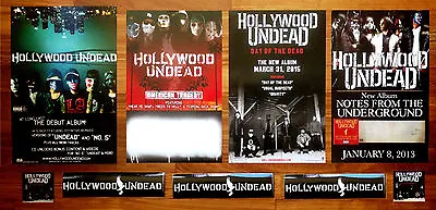 HOLLYWOOD UNDEAD Day Of The Dead American Tragedy Notes Posters+Stickers Lot! V • £96.50