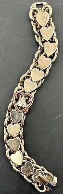 Vintage Loyal Order Of Moose Hearts Link Bracelet Women Heart FHC • $24.95