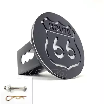 4  Route 66 Design Highway Fit 2  Receiver Truck Steel Tow Trailer Hitch Cover • $26.98