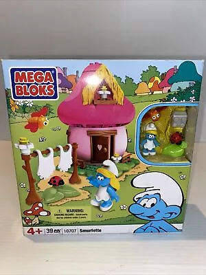 Mega Bloks 39 Pcs Smurfs Smurfette Playset Unopened And Sealed Contents. Rare • $58.26