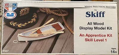 Midwest Products The Skiff 1/12 Scale All Wood Display Model Boat Kit 967 Sealed • $28.98