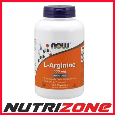 £23.70 • Buy NOW Foods L-Arginine 500mg Nitric Oxide Booster - 250 Caps