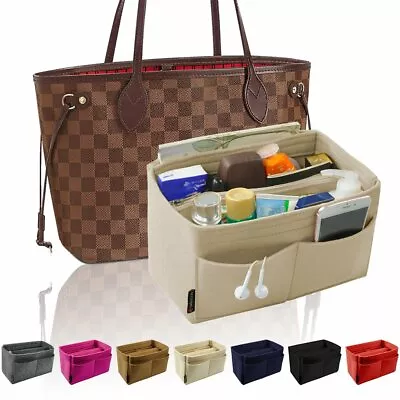 Felt Bag Purse Organizer Insert For Speedy 3035 And Neverfull MM M Large AU • $8.27