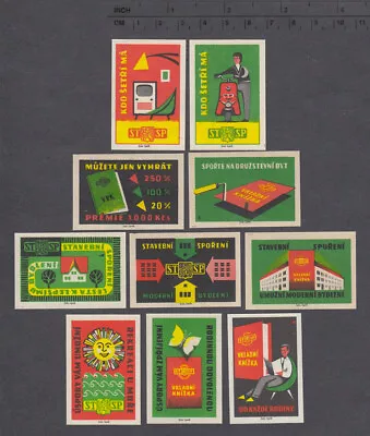 Series Of Old Czechoslovakian Matchbox Labels From 1960 /1949-1958/ • $0.99