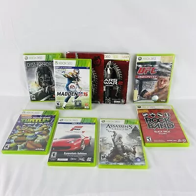 Xbox 360 Mixed Video Games Lot Of 8 Great Titles Tested & Working • $35