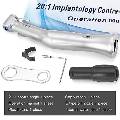 Dental Implant 20:1 Reduction Contra Angle Low Speed Handpiece • $30.59