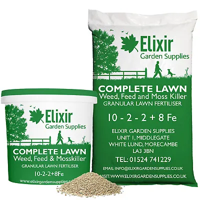 COMPLETE LAWN Weed Feed & Mosskiller 10-2-2+8Fe | 4-in-1 With Iron | 500g-20kg • £15.99