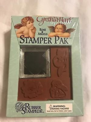 Rose & Angels Cherubs Stamps Cynthia Hart Stampede 3 Set ~Scrapbooking Rubber • $12.97