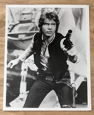 Vintage Star Wars Han Solo Battle Pose 8  X 10  Glossy Promotional B & W Photo • $29.99