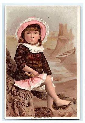 Mellins Food A Summer Holiday Young Girl Seascape Sand Scene Boston MA • $19.99