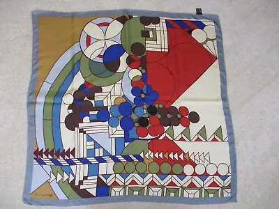 Museum Of Modern Art NY Frank LLoyd Wright Colorful Silk Scarf Large 35  Square • $49.99