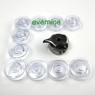 BOBBIN CASE #4114962+10 BOBBINS For VIKING 150180185 190 Optima19E 213000 • $20.46