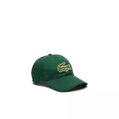 Lacoste Green Contrast Strap And Oversized Crocodile Strapback Cap - OSFA • $39.95