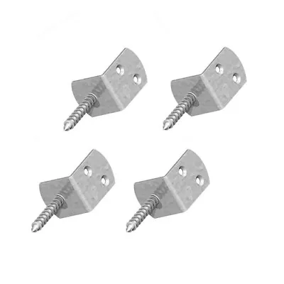 £5.99 • Buy Galvanised Screw In Fence Panel Clips Decking Brackets - Easy To Install Galv