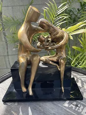 Mid Century Modern Family Baby Figures Bronze Sculpture By Robert Metzner Rare • $1875