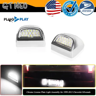 GTINTHEBOX Chrome License Plate Light Assembly For 1999-2013 Chevrolet Silverado • $14.99