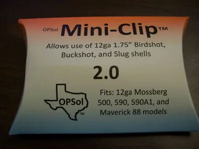 GENUINE OpSol Mini Clip Mini Shell Adapter 2.0 For 12 Ga Mossberg & Maverick 88 • $14.99