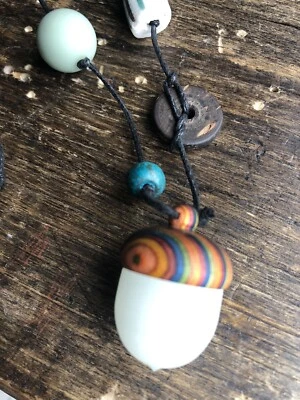 £7.95 • Buy Glow In The Dark Acorn Stash Trinket Pendant Charm Beaded Necklace