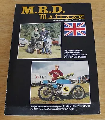 M.R.D. Metisse Motorcycle Frames & Spares Sales Brochure & Price List • $20