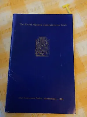£14.99 • Buy The Royal Masonic Institution For Girls. Year Book 1984 , Freemasonry