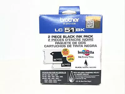 Genuine Brother LC512PKS Black Ink 2-Pack Ink Cartridges NEW IN OPEN BOX. *I* • $21.90