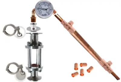 2  Tri Clamp Sight Glass & Copper Reflux Still - DIY Kit - Distill From Beer Keg • $74