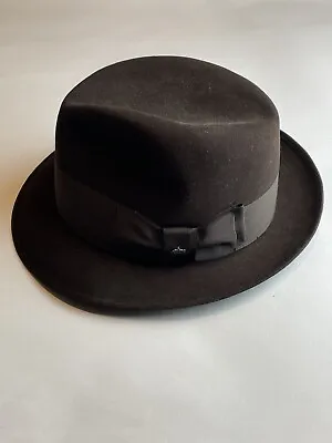 Vintage STETSON Brown/ Chocolate Fedora Hat 3X Beaver Selv-Edge Size 6 7/8 Mint • $100