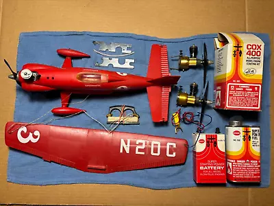 Cox Model Airplane Cosmic Wind + Engine 2 Golden Bee .049 Engines Starting Kit • $71