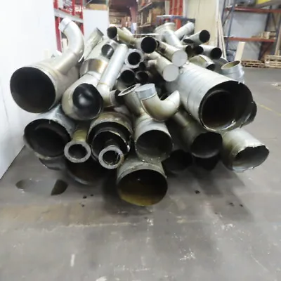 Chip & Dust Collector Pipe Metal Duct Work 16  12  & 6  Diameter 1300lb Misc Lot • $734.98