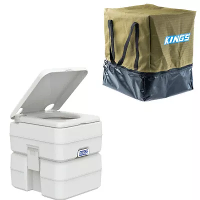 Adventure Kings 20L Portable Camping Toilet Potty Flushable + Canvas Toilet Bag • $108.95