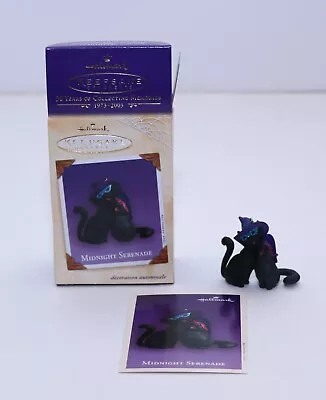 Hallmark Keepsake Halloween Ornament 2003 MIDNIGHT SERENADE Black Cats Mask Hat • $8