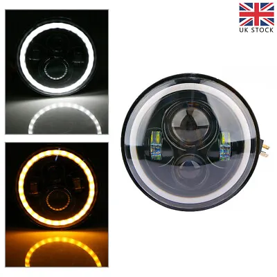 Universal 7  Headlight Motorcycle Motorbike Hi/Lo Beam LED Front Light Headlamp • £14.82