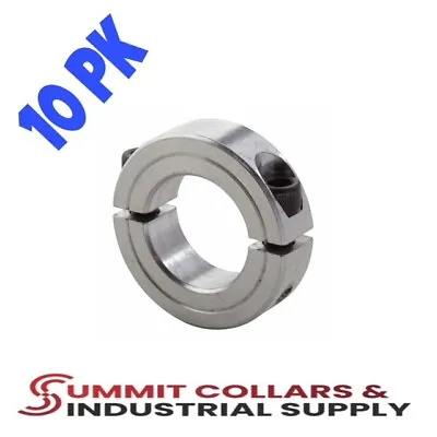 1-1/4  ID Aluminum Double Split (QTY 10 PK) Shaft Collar - CA2-125 FREE SHIP • $74.51