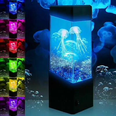 Aquarium Mood Light Mini Desk Night Light Fish Tank Lamp W/7 Colour Changing • £13.89