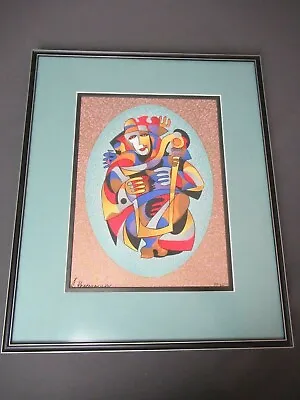 Framed Anatole Krasnyansky Printers Proof - Jester Playing Harp - 62/72 - B Kge • $43.73