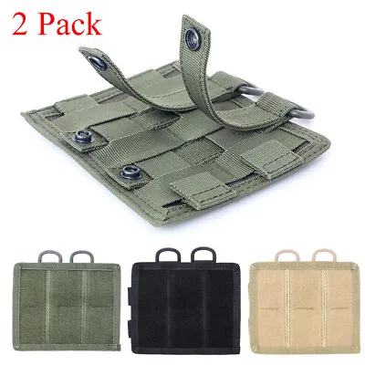 2 Pack Hook&loop Panel MOLLE Patch Tactical Vest Pouch Bag Converter Adapter Lot • $13.99
