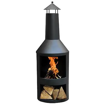 £99.99 • Buy Large Steel Chiminea Fire Pit Burner Outdoor Graden Patio Wood Log Burner Heater