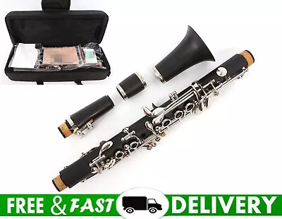 Professional Clarinet Ebonite Body Eb Key E Flat Clarinet Good Sound With Case • $144.67