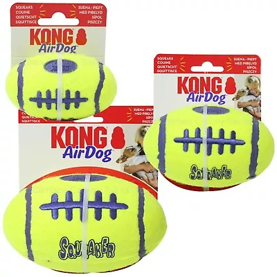 £4.94 • Buy NEW Kong Original Airdog Squeaker Classic Rugby Ball Dog Toy - Size Choice