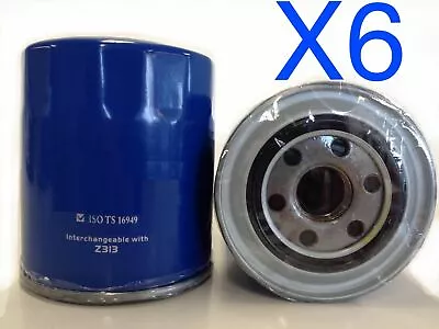 6X Oil Filter Z313 Mitsubishi Triton 2.5L TD ME MF MG TDiesel 4D56 1986-1997 • $88.35