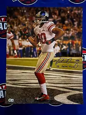 Victor Cruz Autographed 16x20 Super Bowl XLVI Photo W/ SB Salsa Time Inscription • $263.35